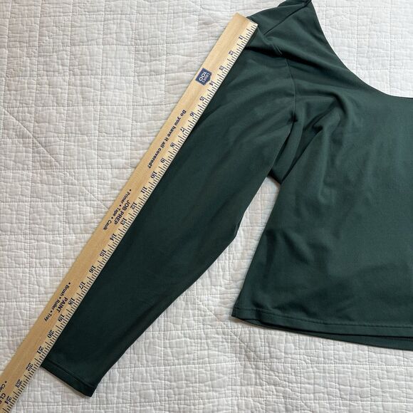 Fabletics Oasis‎ Twist Built In Bra Long Sleeve Top Forest Green Womens XXL 1X - Picture 11 of 12